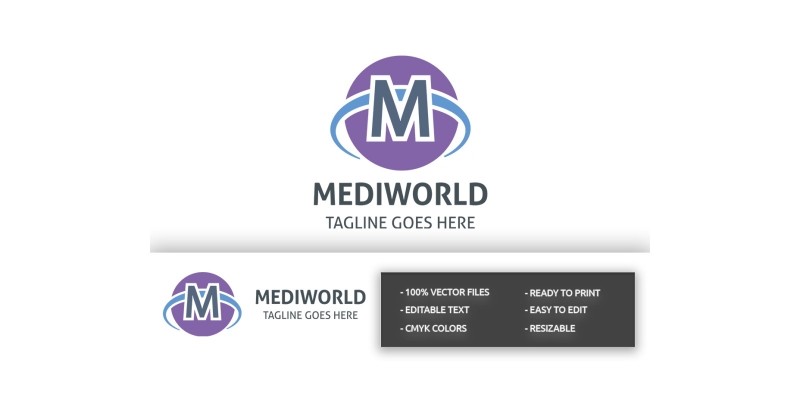 Mediworld Letter M Logo