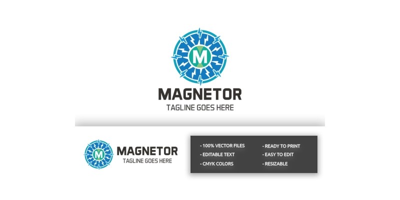 Magnetor Letter M Logo