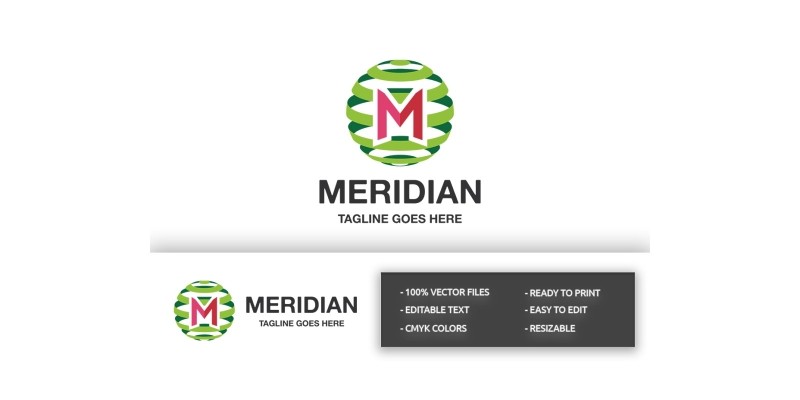 Meridian Letter M Logo