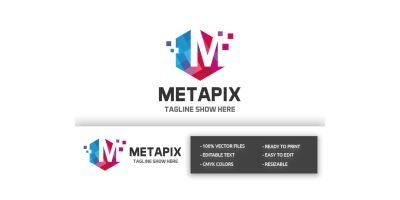 Metapix Letter M Logo