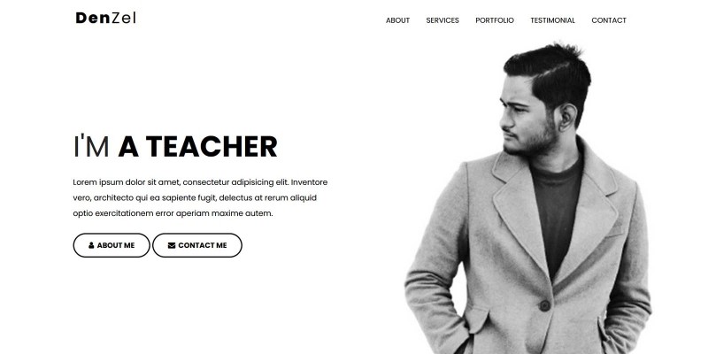 Denzel - Personal Portfolio HTML Template