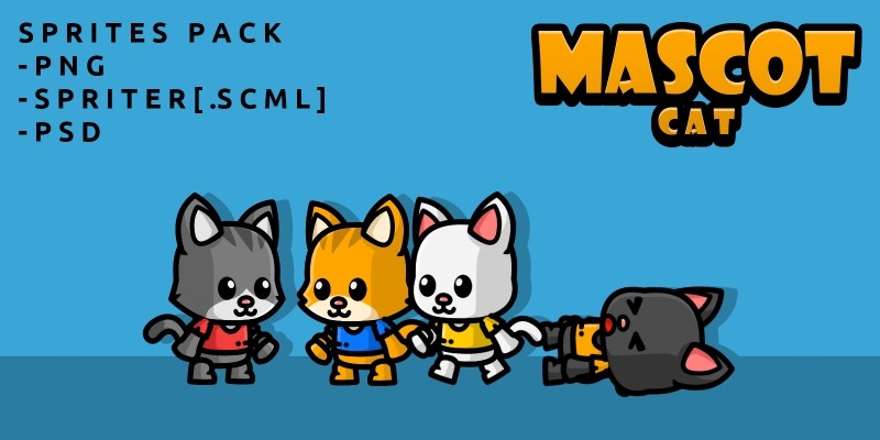 Mascot Cat Game Sprites
