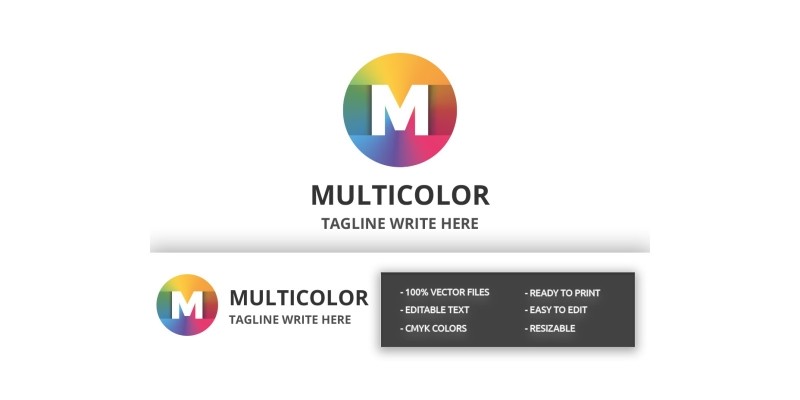 Multicolor Letter M Logo