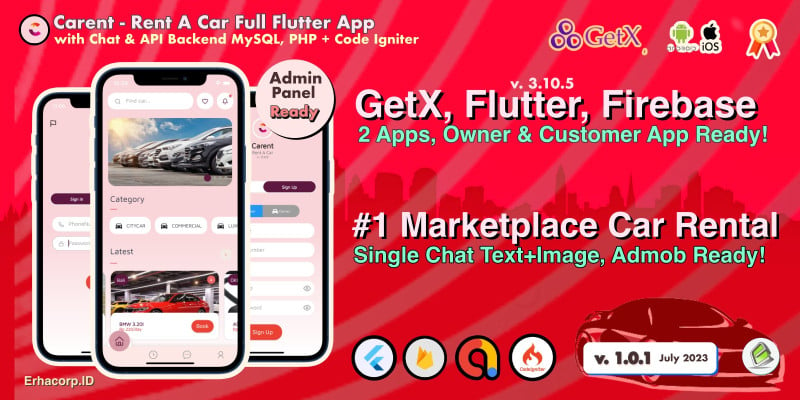 Carent - Rent Car Flutter Apps