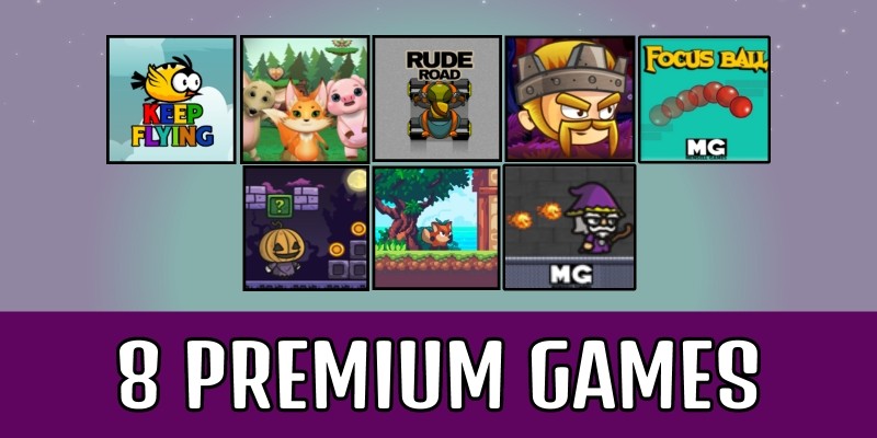 8 Premium Games - Buildbox Templates 2021
