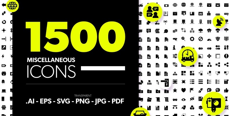 1500 Miscellaneous Icons