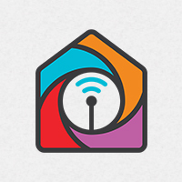 Wifi  House Logo Template