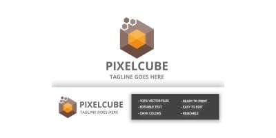 Pixel Cube Logo