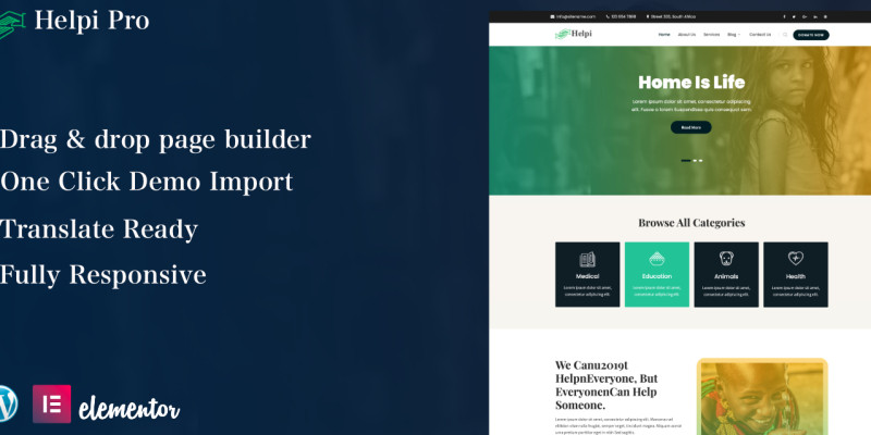 Helpi Pro - Charity Responsive WP Theme