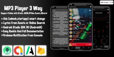 Music Player 3 Way Android Studio 