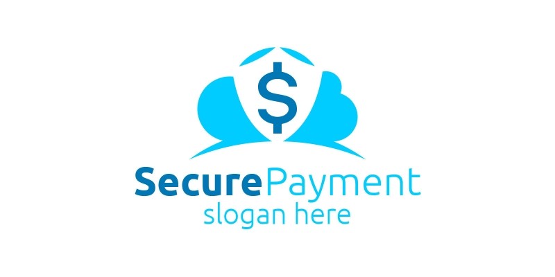 Cloud Online Secure Payment Logo Design
