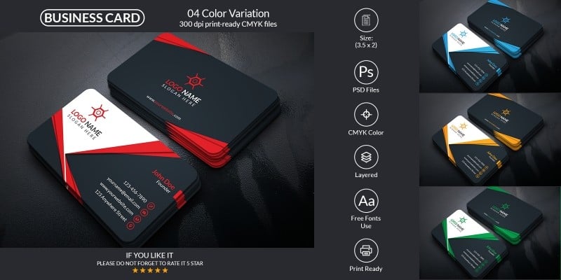 Creative Business Card With PSD Format