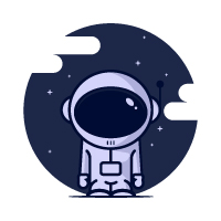 Astronaut Logo Template