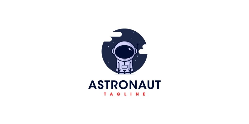 Astronaut Logo Template