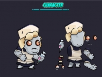 Female Zombie 2D Game Character Sprites 02 Screenshot 1