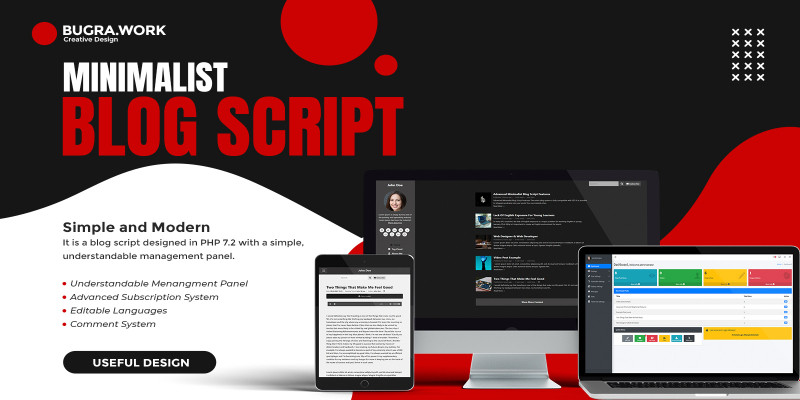 Advanced Minimalist Personal Blog Script