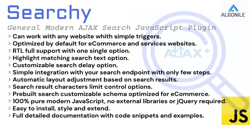 Searchy  - Ajax Search JavaScript Plugin