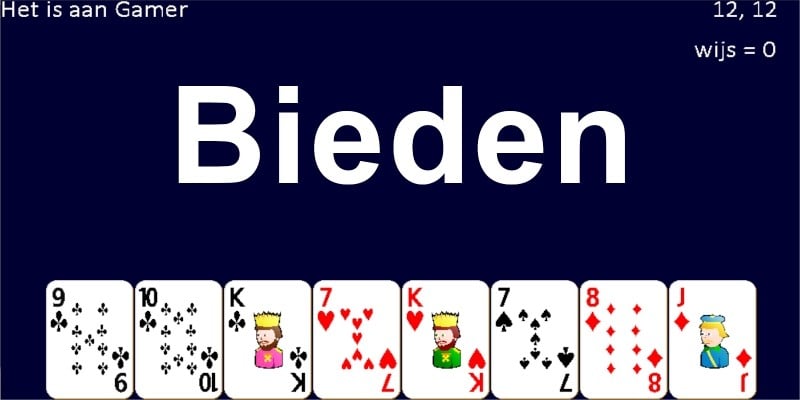 Bieden Card Game Made With Python Using Pygame