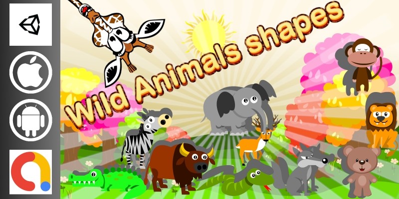 Edukida - Wild Animals Shapes Unity Kids Game