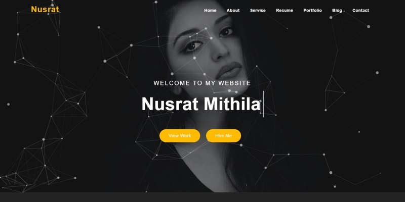 Nusrat Personal Portfolio HTML Template