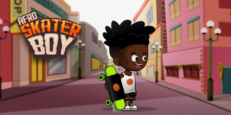 Afro Skater Boy 2D Spine Game Character Sprites