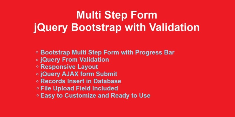 jQuery Multi Step Form with Validation