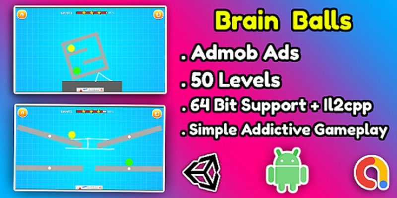 Brain Balls Game Unity Source Code