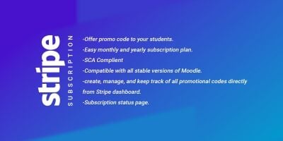Stripe Subscription Enrollment Moodle Plugin