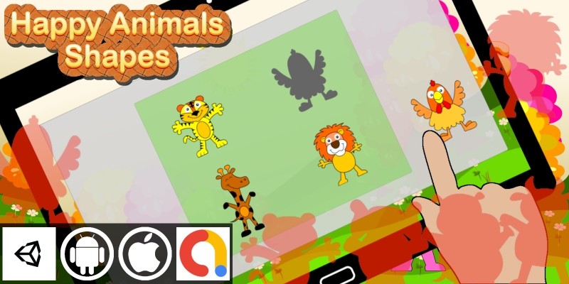 Edukida - Happy Animals Shapes Unity Kids Game