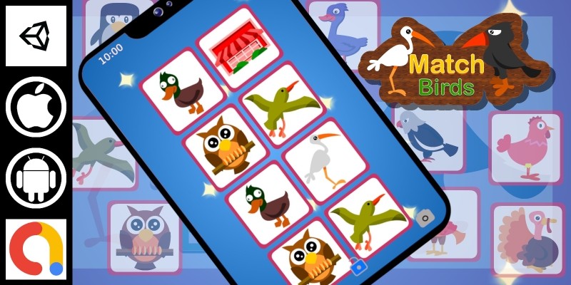 Edukida - Match Birds Unity Kids Educational Game