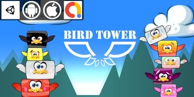 Bird Tower Unity Casual Game With Admob