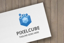 Blue Pixel Cube Logo Screenshot 1
