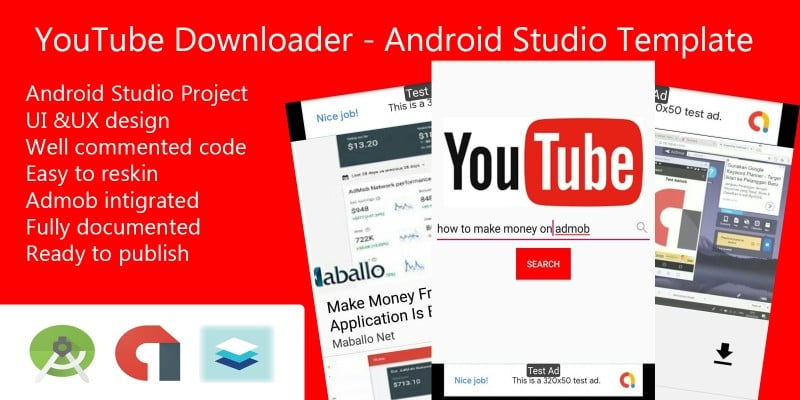 YouTube Video Download - Android Studio Template