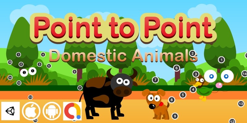 Edukida Point to Point Domestic Animals Kids Game