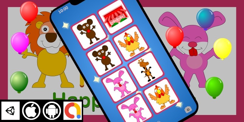 Edukida - Match Happy Animals Unity Kids Game