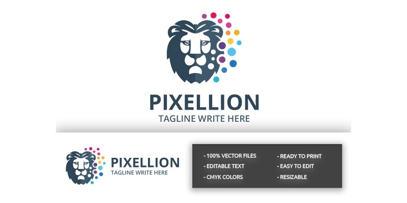 Pixel Lion Logo