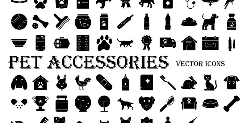 Pet Accessories Icons Pack