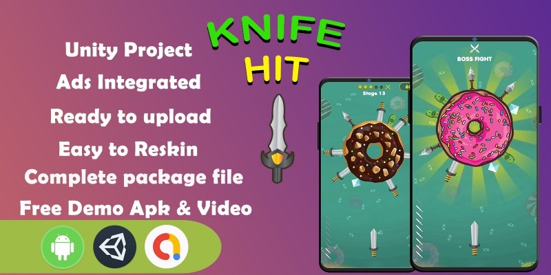 Knife Hit Throwing - Unity Template Complete 