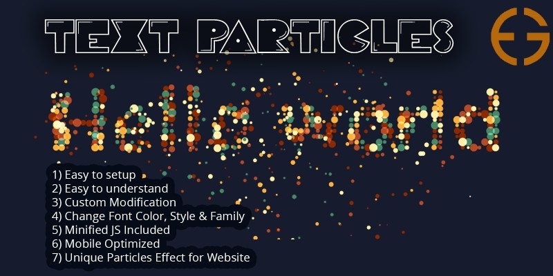 Text to Particles Dissolve Effect JS & CSS