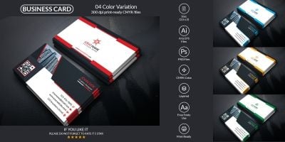 Corporate Business Card With Vector Format