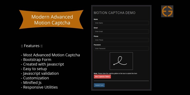 Motion Captcha With Bootstrap Form Validation