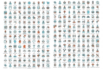 700 Filled Outline Business Icons Screenshot 1
