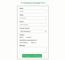WhatsApp Message Form - Send Form Data to Whatsapp Screenshot 3
