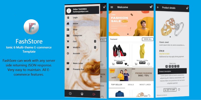 FashStore Ionic Theme