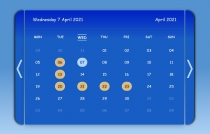 Responsive Calendar For Telework JavaScript Screenshot 2