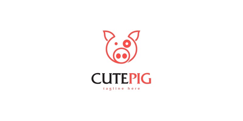 Cute Pig Logo