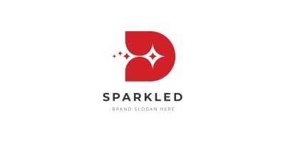 Letter D Sparkle Logo