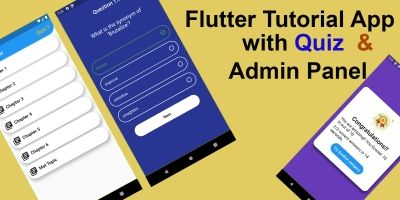 Flutter Tutorial App with Quiz and Admin Panel