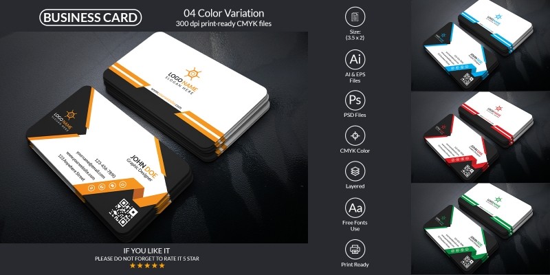 Corporate And Personal Business Card Template