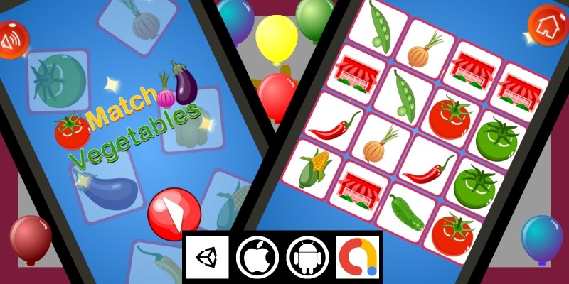 Edukida - Match Vegetables Unity Kids Game